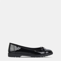 Miso Cleated Ballet Pumps Juniors Black Patent