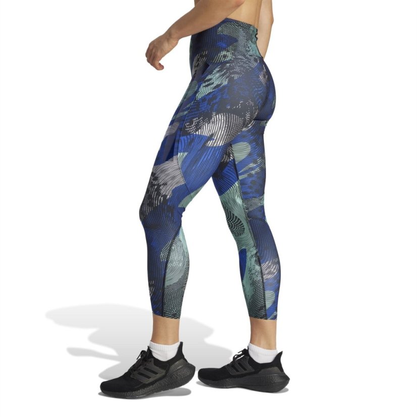 adidas Adizero Allover Print 7/8 Leggings Womens Black/Lucid
