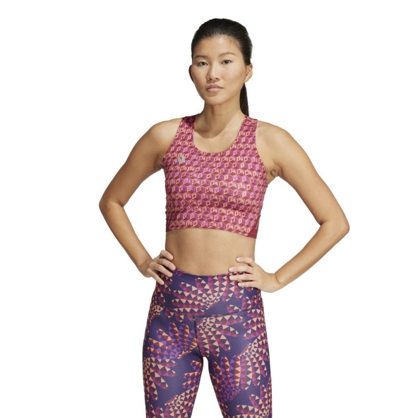 adidas Adizero X Farm Crop Top Womens Noble Maroon