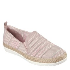 Skechers Women's Engineered Woven Twin Gore Slip On Espadrilles Multi