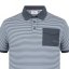 Lee Cooper Stripe Polo Mens Charc/whit