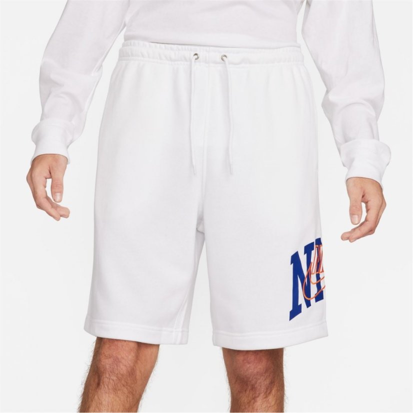 Nike Club Fleece pánské šortky White/Orange