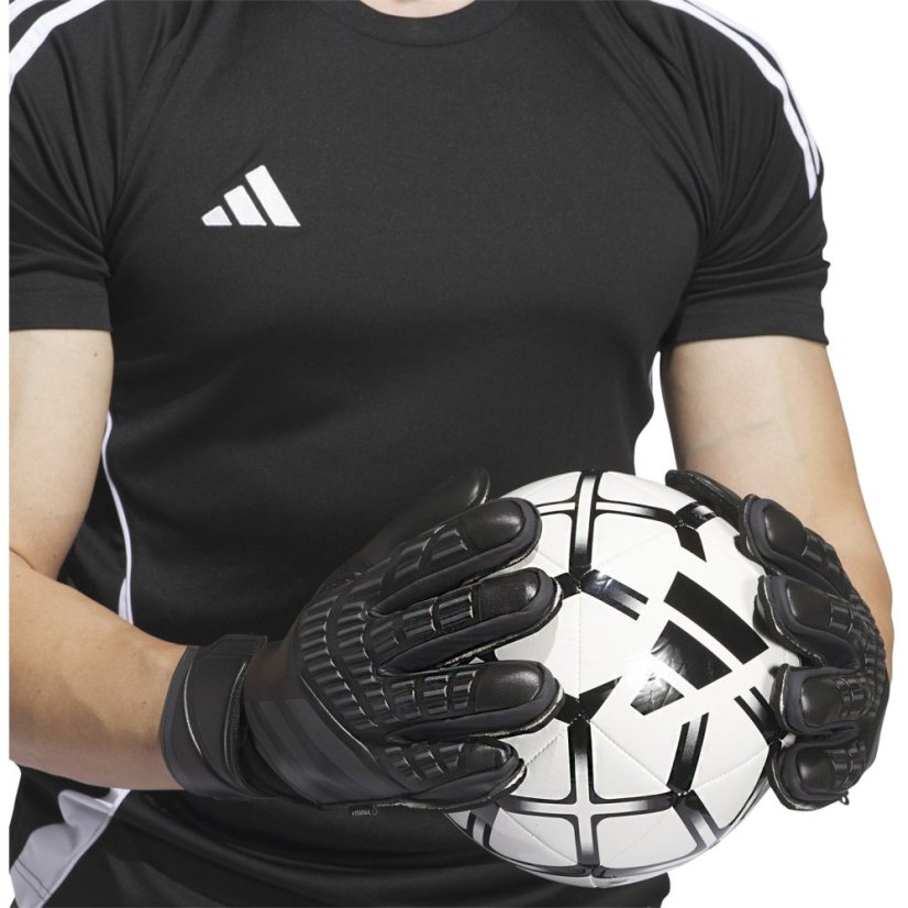 adidas Predator Match Fingersave Goalkeeper Gloves Adults Black