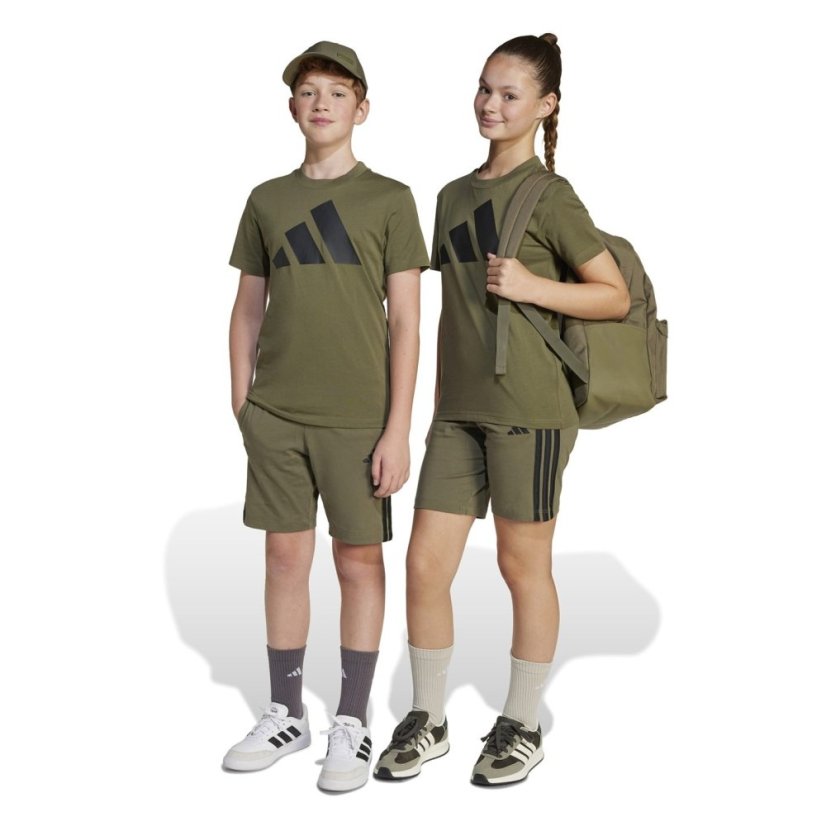 adidas Essential Woven Shorts Juniors Khaki/Black