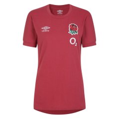 Umbro England Rugby Leisure T-shirt 2023 Womens Earth Red