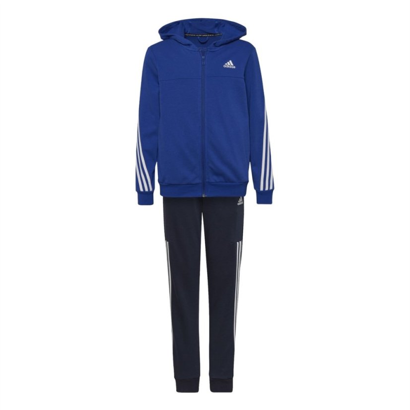 adidas Cotton Tracksuit Childrens Blue/White