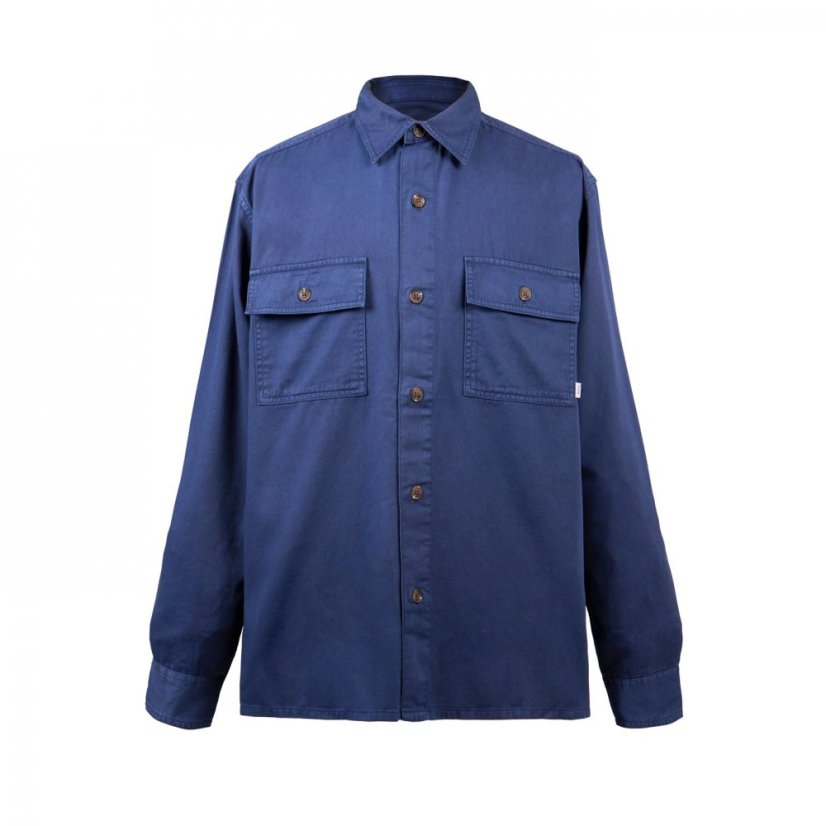 Firetrap Garment dyed Overshirt Navy