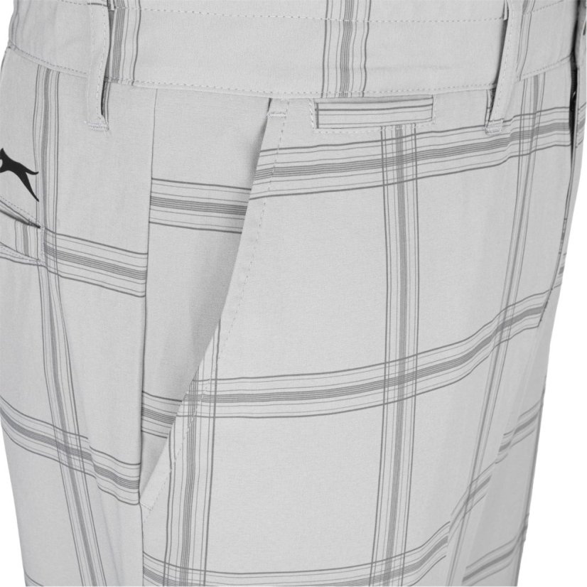 Slazenger Check Golf Trousers Mens Grey