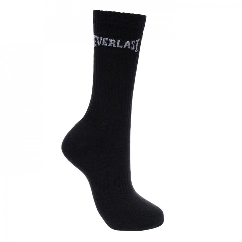 Everlast 3 Pack Crew Socks Mens Black