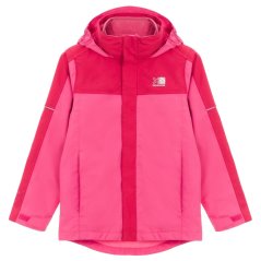 Karrimor Kids' 10000mm Waterproof Removable Fleece 3-in-1 Jacket Pink/Red