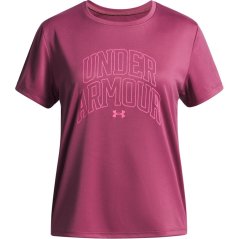 Under Armour Kids' Tech Varsity Short-Sleeve Performance Gym Top Fuchsia Dusk