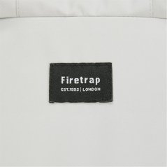 Firetrap Men's Windproof Full Zip Hooded Rain Anorak Ash