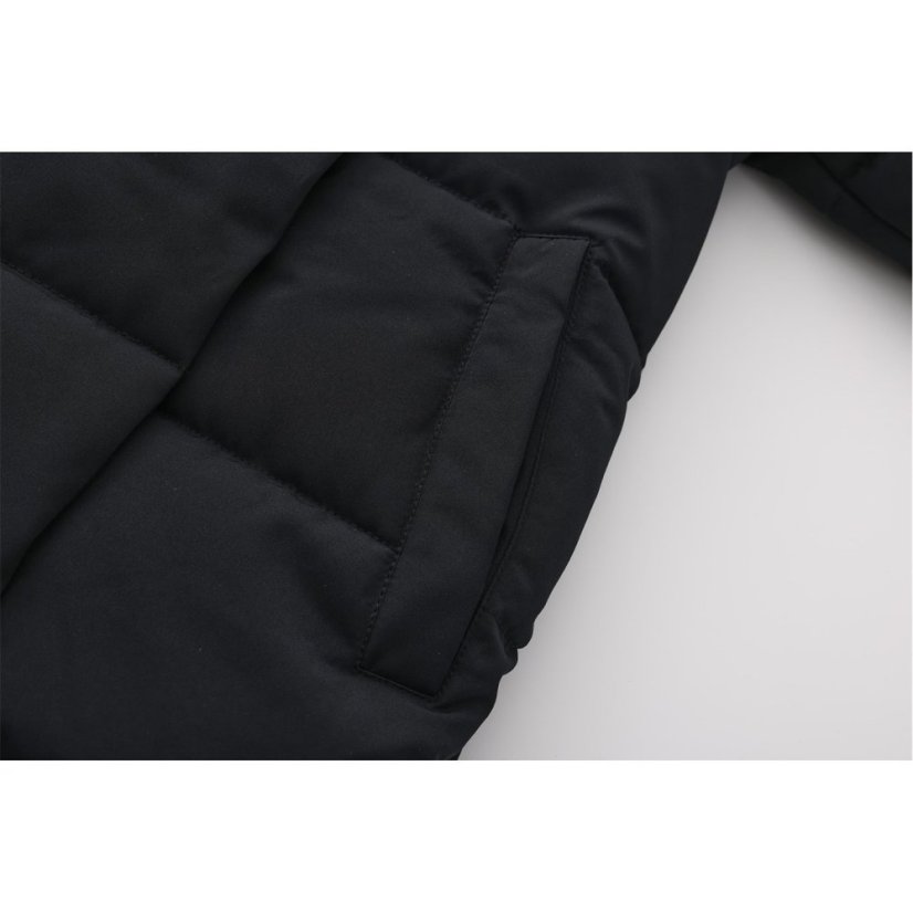 Gelert Kids' Ottawa Hooded Long Padded Slim Fit Parka Black