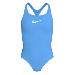 Nike Swoosh Swimsuit Junior Girls University Blue