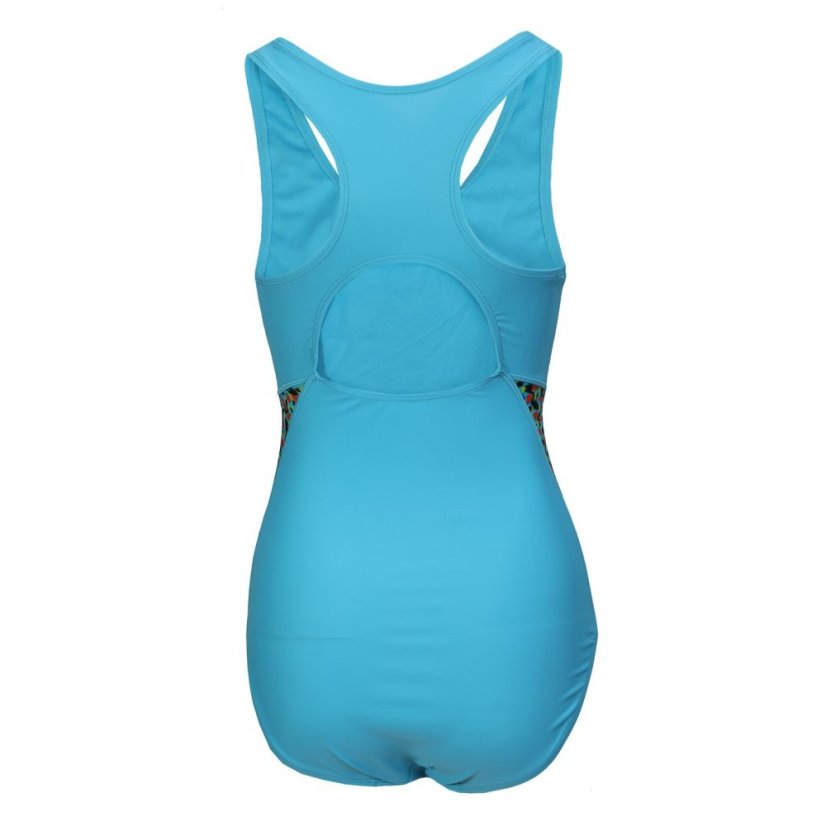 Slazenger Splice Racerback Swimsuit Womens Blue/Black