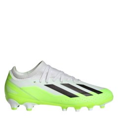 adidas X Crazyfast.3 Multi Ground Football Boots Childrens Wht/Blk/Lemon