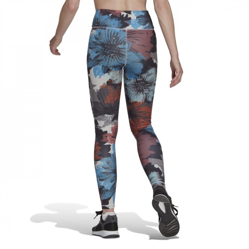 adidas Training Essentials Printed Gym Legging Womens Greone/Red