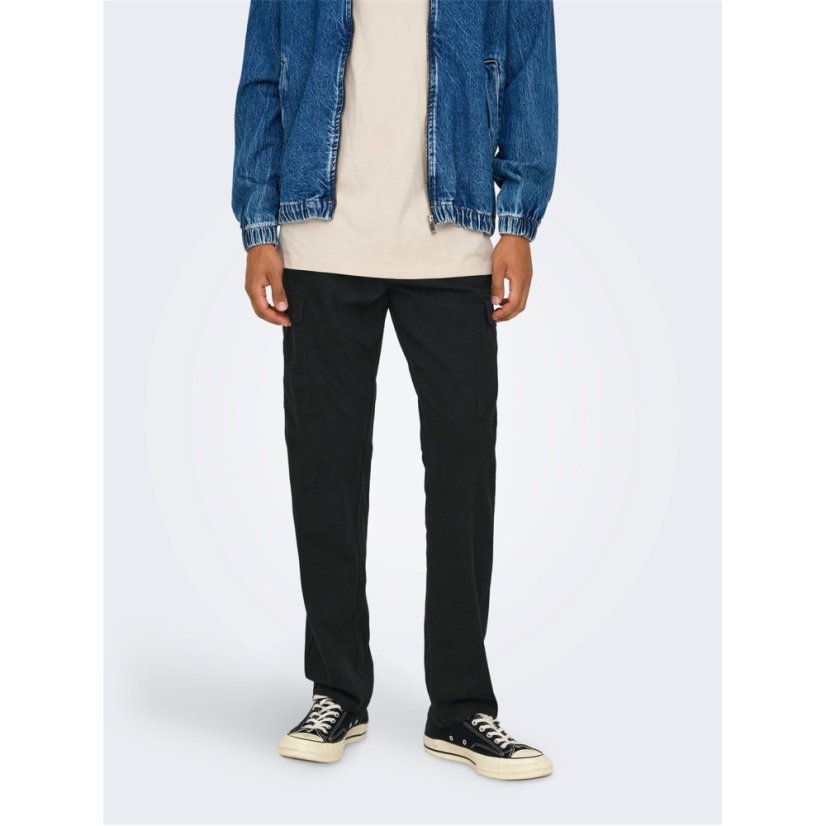 Only Men's Cargo Trousers Black