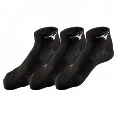 Mizuno 3 Pack Training Mid Ankle Socks Black