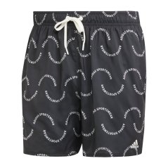 adidas Wave Logo CLX Swim Shorts Black/Off White