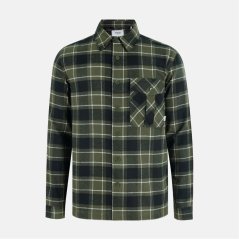 Firetrap Men's Anthm Long-Sleeve Patterned Shirt Khaki