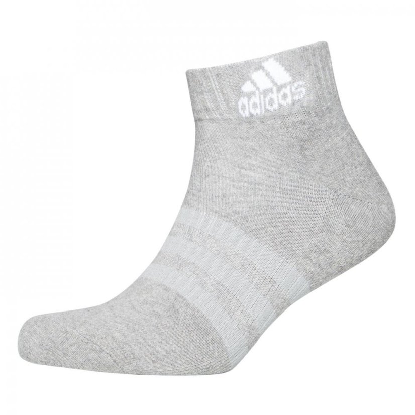 adidas Ankle Socks 3 Pack Gry/Blk/Wht