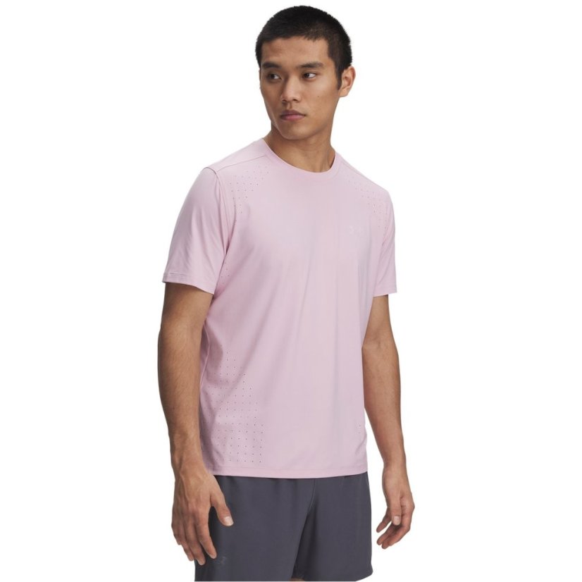 Under Armour Men's Launch Elite Short-Sleeve Performance Top Pink