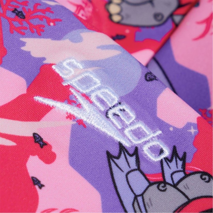 Speedo LTS DIGI FRILL COSTUME TRSP IF Pink