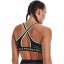 Under Armour Project Rock Crossback Printed Sports Bra Womens TemperedSteel