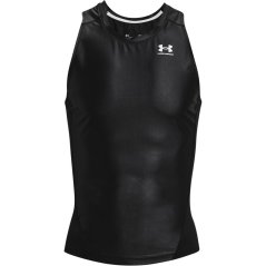 Under Armour Armour Ua Hg Isochill Comp Tank Baselayer Top Mens Black/White