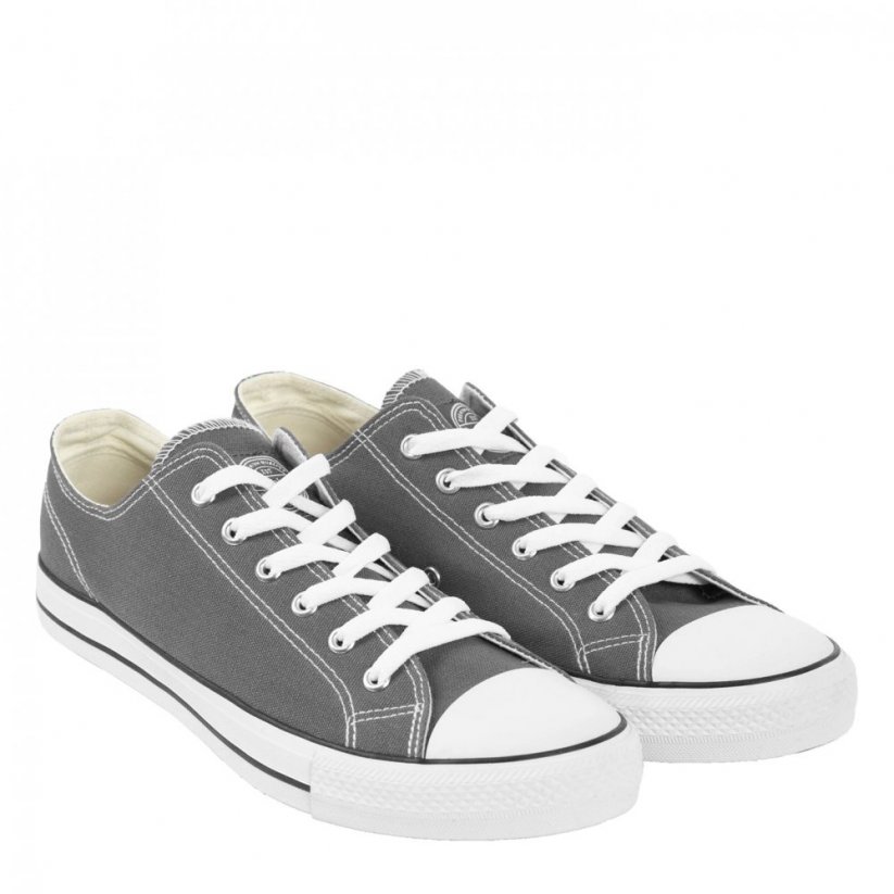 SoulCal Canvas Low Mens Trainers Grey