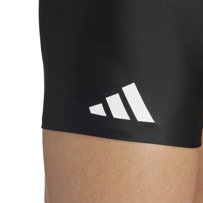 adidas Solid Swim Boxers Black/White