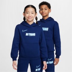 Nike Haaland Hoodie Juniors Navy/Orange