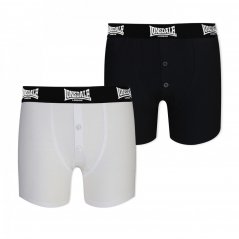 Lonsdale 2 Pack Boxers Junior White/Black