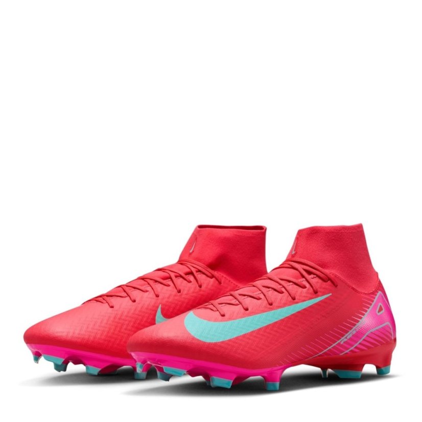 Nike Zoom Mercurial Superfly 10 Academy Adults Firm Ground Football Boots Red/Green
