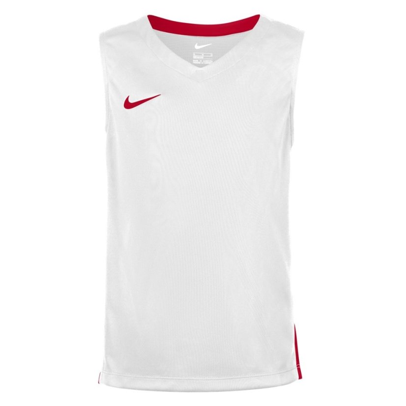 Nike Unisex Kids Performance Basketball Jersey White/Uni Red