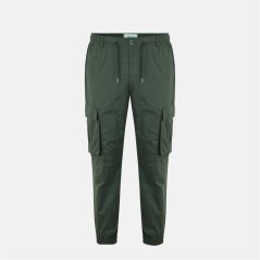 Firetrap Men's Cotton Elasticated Cuffs Cargo Trousers Khaki