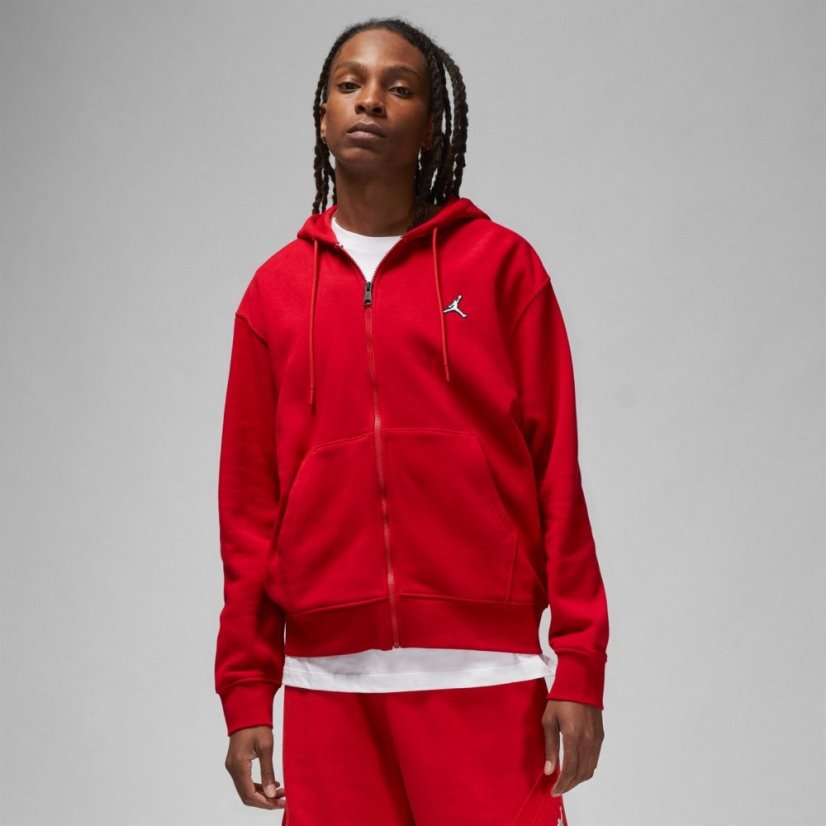 Air Jordan Essentials Men's Full-Zip Fleece Hoodie Gym Red