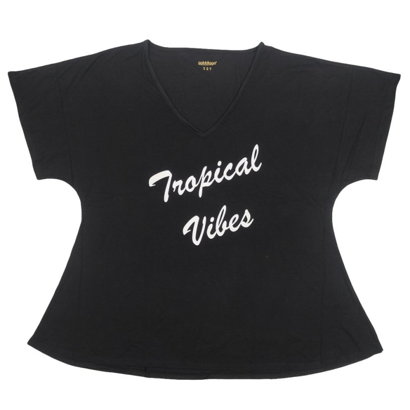 Golddigga Slogan T Shirt Ladies Black