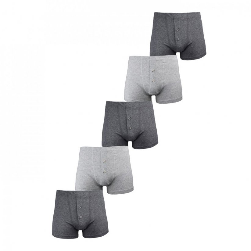 Donnay Men's Comfort-Fit Boxer 5-Pack Grey Multi