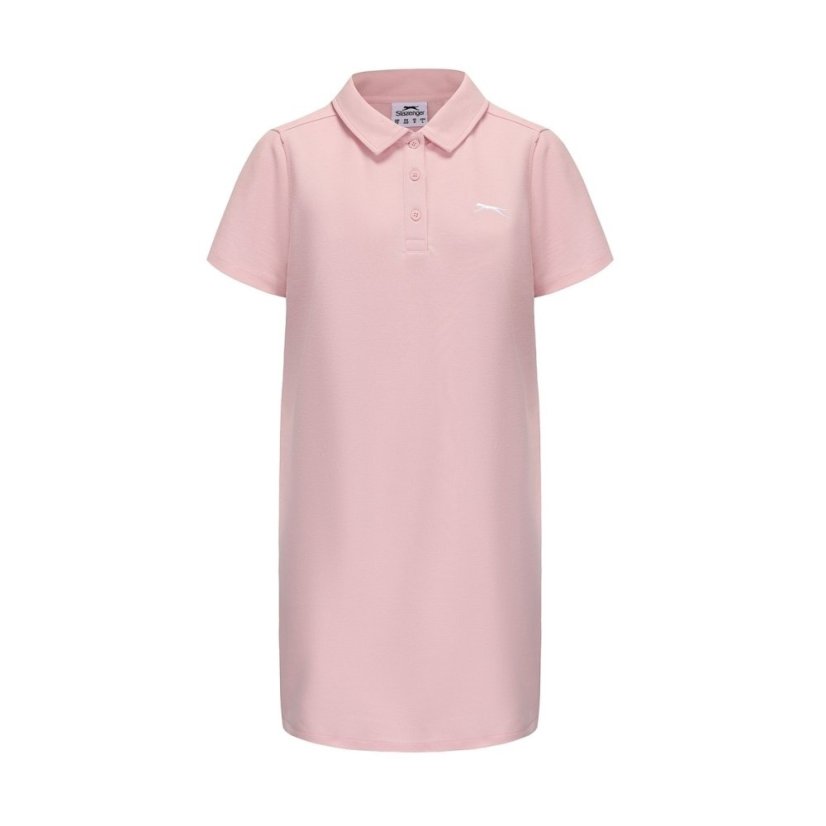 Slazenger Short Sleeve Polo Dress Womens Pink