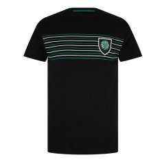 Team Celtic Retro T-Shirt Adults Black