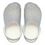 Crocs Unisex Kids' Classic Glitter Clogs White