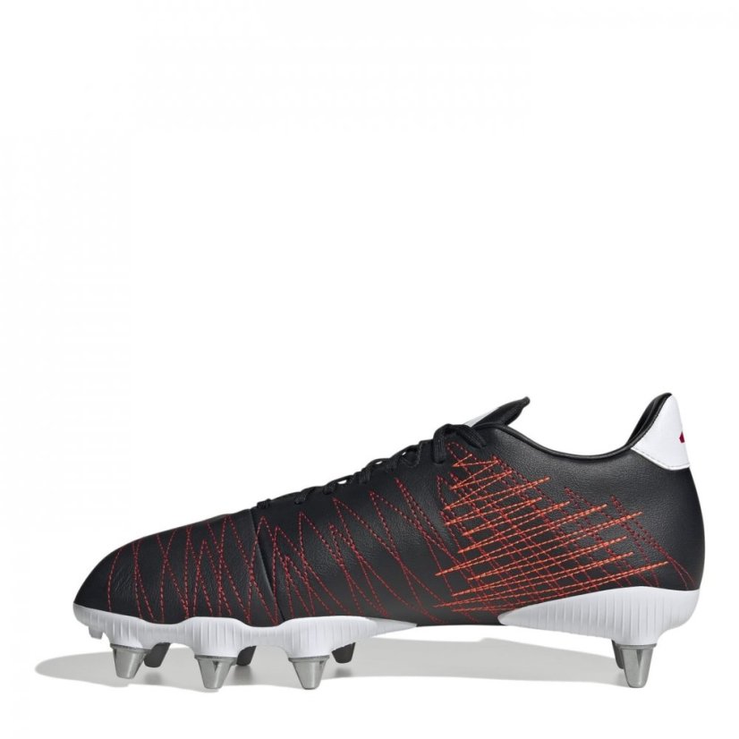 adidas Kakari Elite Soft Ground Rugby Boots Blk/Slv/Red