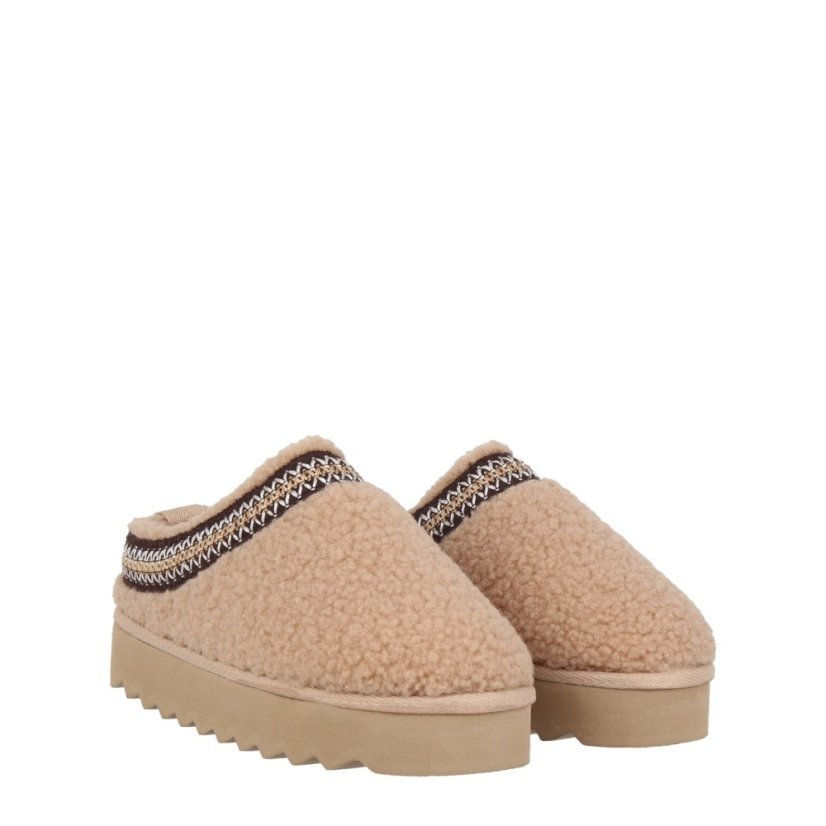 SoulCal Women's Slip-On Mule Slippers Sand Borg