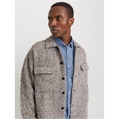 Jack and Jones Men's Winter Button-Front Overshirt Chocolate Torte