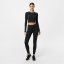USA Pro Long Sleeve Crop Top Womens Black