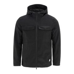 Firetrap Men's Windproof Hooded Long Sleeve Reflective Performance Training Jacket Black