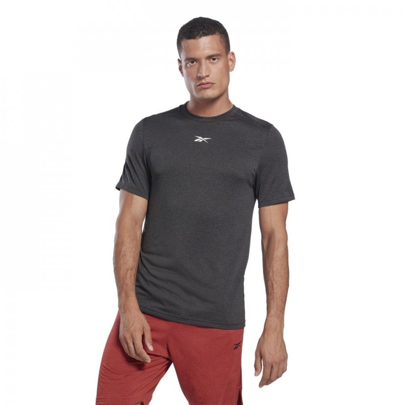 Reebok Workout Ready Melange T-Shirt Mens Gym Top Nghblk