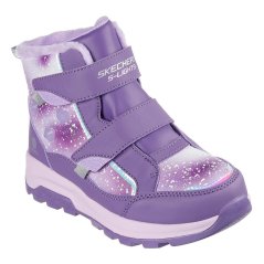 Skechers Double Strap Lighted Waterproof Mid Light Up Trainers Girls Purple